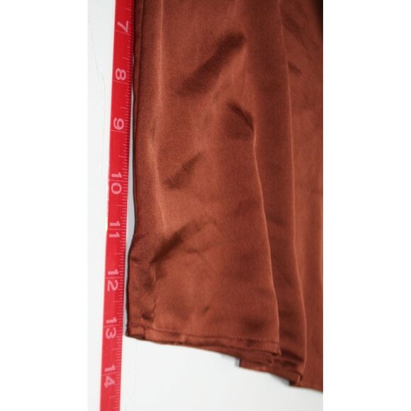 Abercrombie & Fitch Womens Large Brown Lace Trim Satin Camisole Y2K Feminine - Picture 7 of 7